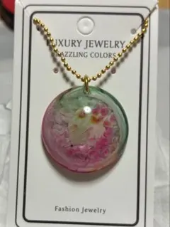 ハンドメイド レジン チャーム ラウンドモチーフ