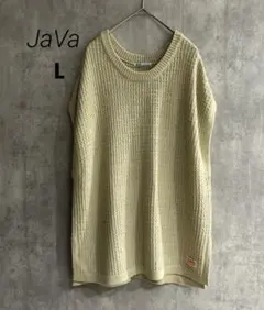Java、ゆったりベスト、ニット、ベージュ、のサムネイル