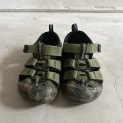KEEN ベビーサンダル オリーブカモフラージュ