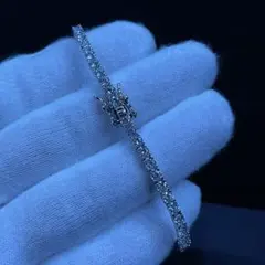 ✨️モアサナイトテニスブレスレット3mm16.5cm hiphop スワロフスキー