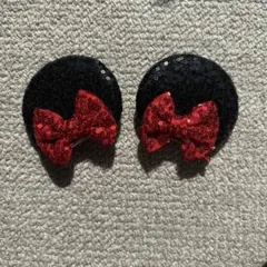 ディズニー ミニーちゃん ヘアピン ヘアクリップ