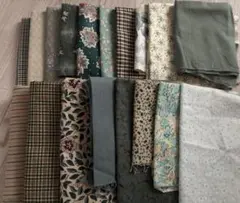 パッチワーク キルト生地 18種類セット まとめ売り グリーン系②