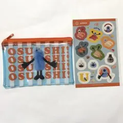 パペットスンスン スシロー コラボ クリアポーチ＆シール ノンノン ゾンゾン