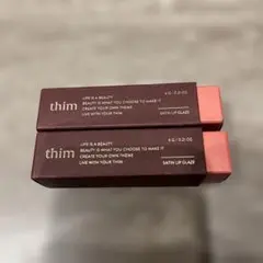thim SATIN LIP GLAZE 02 Haze Coral 2本セットのサムネイル