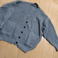新品 ニットカーディガン M グレー