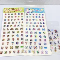【おまけシール付き】ディズニー アルファベットシール 2シートセット