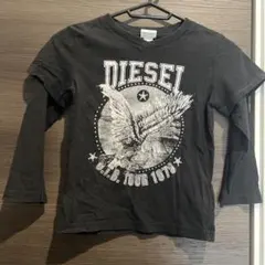 DIESEL kids ロンT ブラック 長袖Tシャツ 100cm