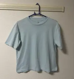 UNIQLO ユニクロ エアリズム クルーネックTシャツ ライトブルー M 水色のサムネイル
