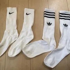NIKE adidas ソックス 2足セット