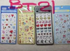 (NEW) BT21 ぷくぷく シール 4枚SET