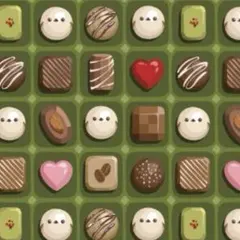 ■シマエナガ≪抹茶チョコレート柄≫オックス生地①