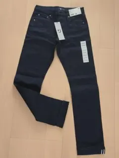 【新品未使用】UNIQLO +J★セルビッジ ストレートジーンズ★ブルー★23