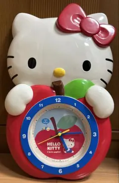 ハローキティ 掛時計 りんご型