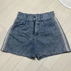 ストライプサイド ダークブルー ハーフパンツ