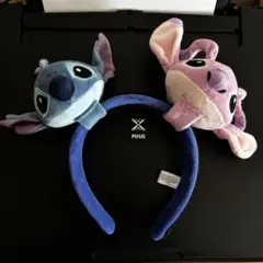 ディズニー　カチューシャ　香港ディズニー　カスタム　スティッチ　エンジェル