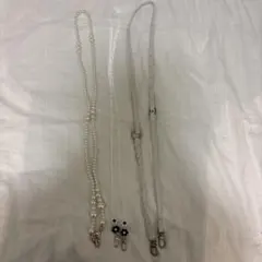 パール風ビーズショルダーストラップ