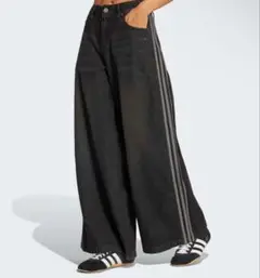 アディカラーデニムバギーパンツ⭐︎adidasデニム