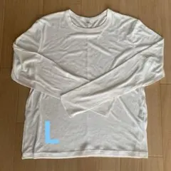 GU ソフトシアークルーネックT ナチュラル