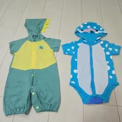 ベビー服ロンパース　50～60Size　恐竜・くじら