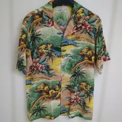 SUN SURF メネフネ柄 レーヨン100% アロハシャツ XXL サンサーフ