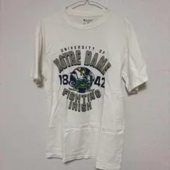 Champion ノートルダム大学 Tシャツ ホワイト M