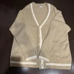 EDEL ベージュ ストライプ カーディガン