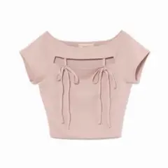 andmary Bebe ribbon tops pink