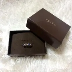 agate アガット　マルチストーンリング　k10 13号