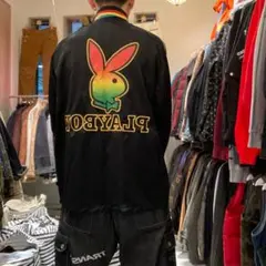 PLAYBOY L 平成 アーカイブ 刺繍 デカロゴ 3本線 トラックジャケットのサムネイル