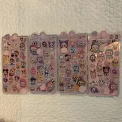 ラブブ　３D おしりシール　お尻シール　立体　シール　4枚セット　1枚おまけ付