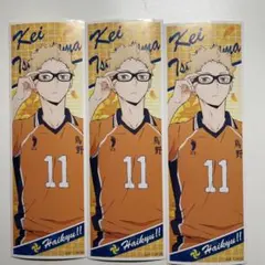 ハイキュー!! ロングステッカー 月島蛍 3枚セット