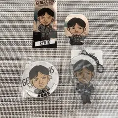 数原龍友　千社札　クリアチャーム 缶バッジ　昨日より赤く明日より青く