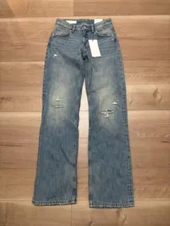 ZARA ダメージ加工 フレアデニム 32 未使用