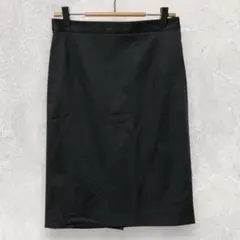 アンタイトル タイトスカート ひざ丈 ブラック M シンプル 日本製