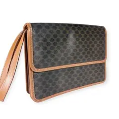 【極美品】CELINE セリーヌ　マカダム　トリオンフ　クラッチバッグ　フラップ