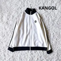 KANGOL カングール トラックジャケット 刺繍ロゴ 白黒 ビッグサイズのサムネイル