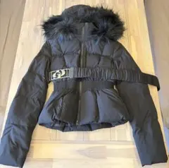 ファー付きダウンジャケット 黒