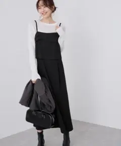 美品＊ロペピクニック＊セットアップ風キャミワンピース