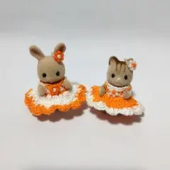 シルバニア ハンドメイド ローズ＆ベージュ493 赤ちゃんドレス - メルカリ