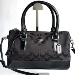 COACH コーチ シグネチャー 2WAY ミニボストン ショルダーバッグ