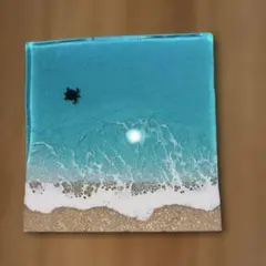 スクラッチアート 完成品 オリジナル 海を散歩する亀 原画 一点物 スクラッチアート 完成品 オリジナル 海を散歩する亀 原画 一点物