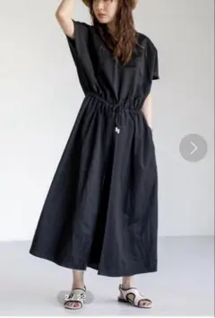 coen❤︎ ナチュラルワッシャーストリングワンピース黒⭐︎美品！