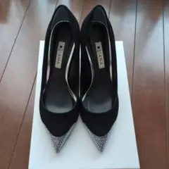 DIANA ブラック スエード ハイヒール