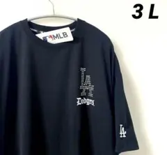 希少　ドジャース　Tシャツ　ストーンロゴ　ダイヤ　大谷翔平　黒　3 L