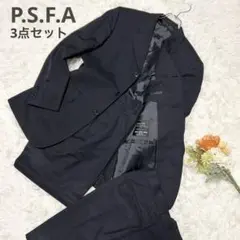 【P.S.F.A】 ビジネス スーツ ジャケット スラックス 3点セット 格子柄