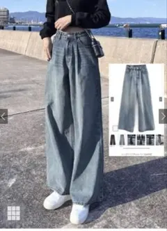 GRL ルーズワイドデニムパンツ[cu512] S