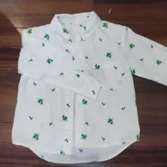 虫刺繍の長袖シャツ