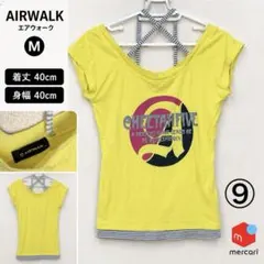 ９⭕️AIRWALK-エアウォーク-⭕️イエローオフショルTシャツ トップス　ダンスのサムネイル