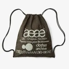 【新品】aeae エーイーエーイー ブラウンチェック ナップサック リュック