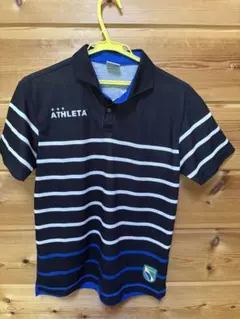 ATHLETA ストライプポロシャツ M